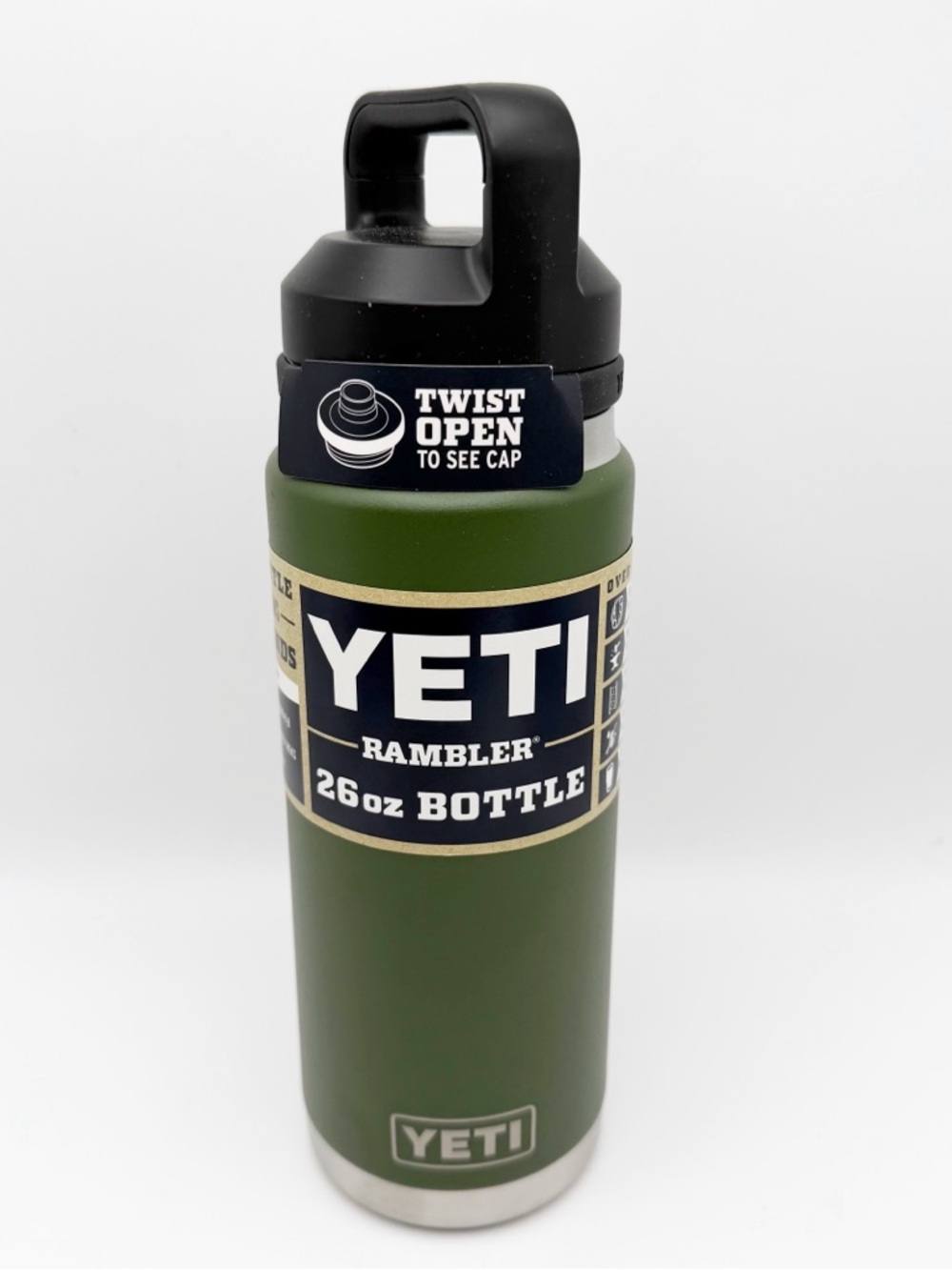 YETI 26 oz. Rambler Bottle with Chug Cap in Highlands Olive Green